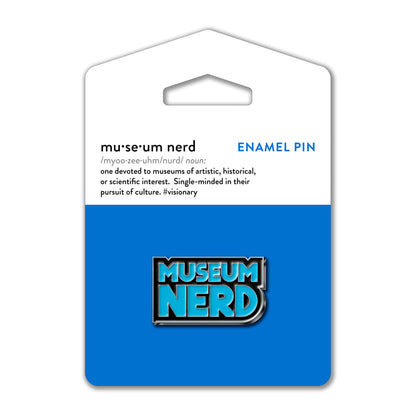 Emaille-Anstecker „Museum Nerd“ (Blau)