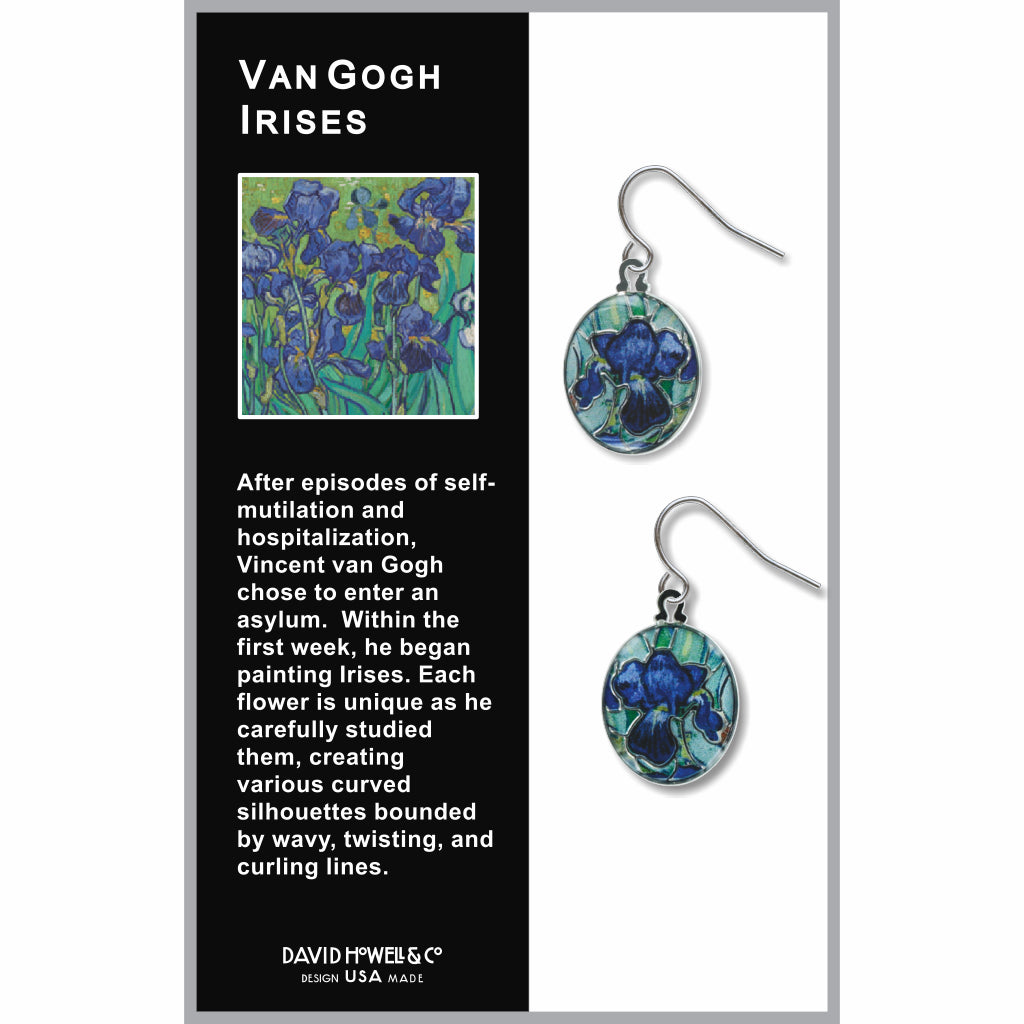 Vincent van Gogh Irises Earrings - Chrysler Museum of Art Shop