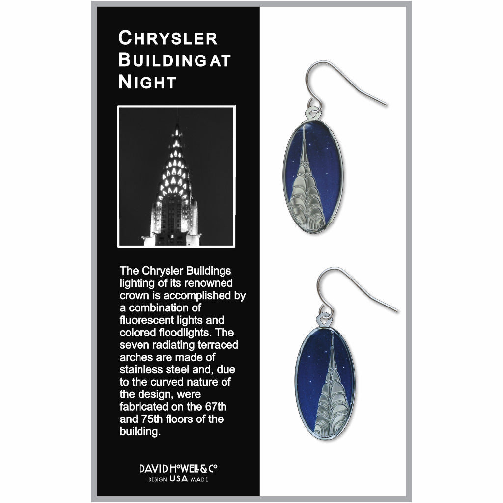 Chrysler Building at Night Earrings - Chrysler Museum Shop