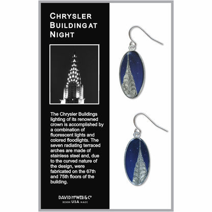 Chrysler Building at Night Earrings - Chrysler Museum Shop