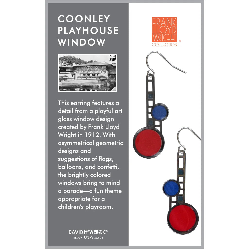 Frank Lloyd Wright Coonley Playhouse Earrings