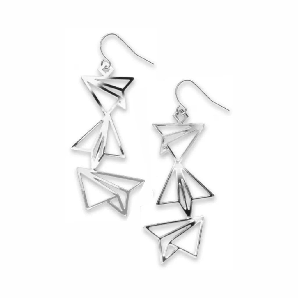 Paper Airplane Earrings
