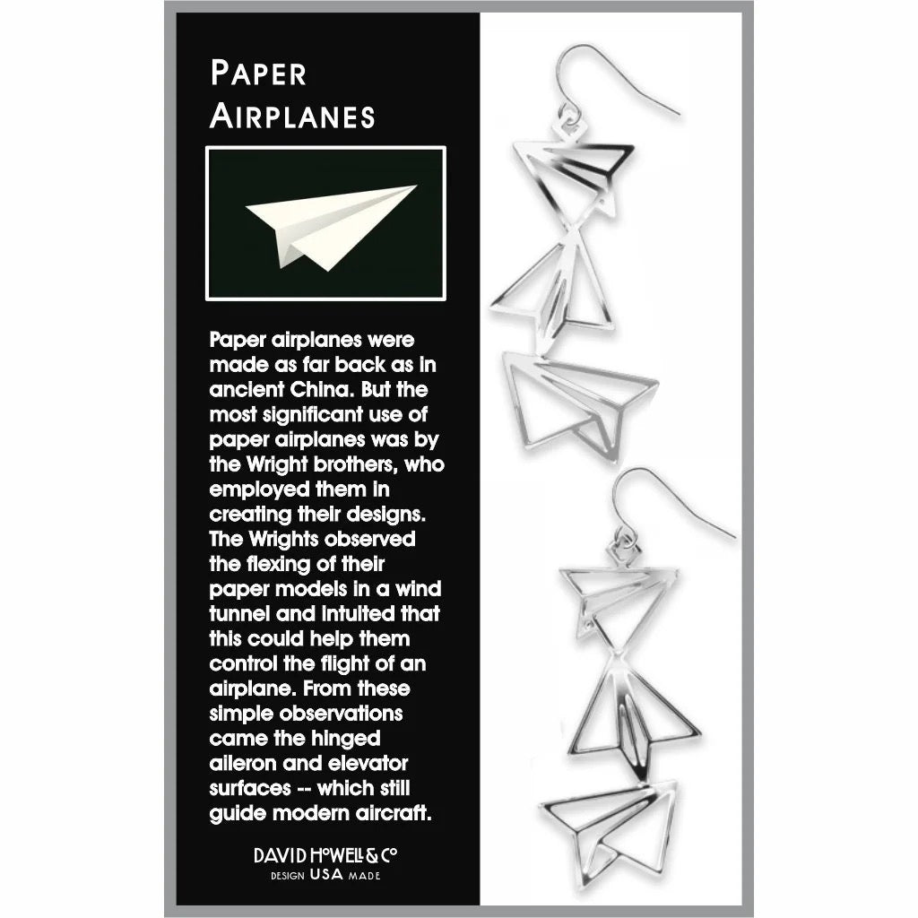 Paper Airplane Earrings