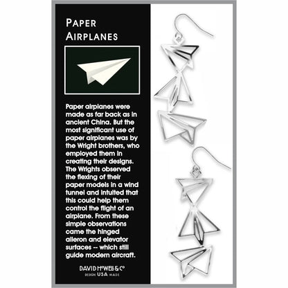 Paper Airplane Earrings