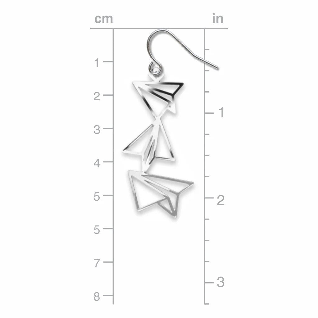 Paper Airplane Earrings