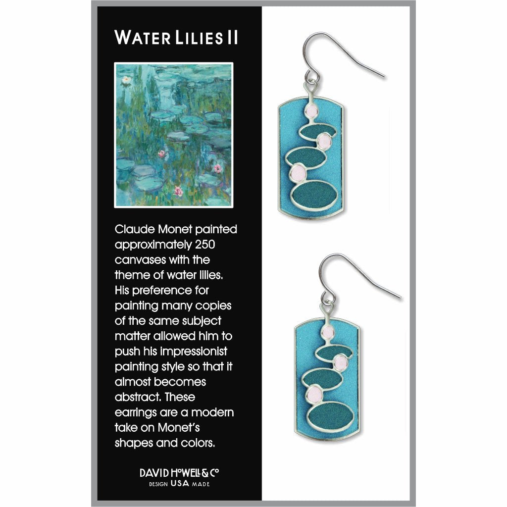 Abstract Water Lilies II Earrings - Chrysler Museum Shop