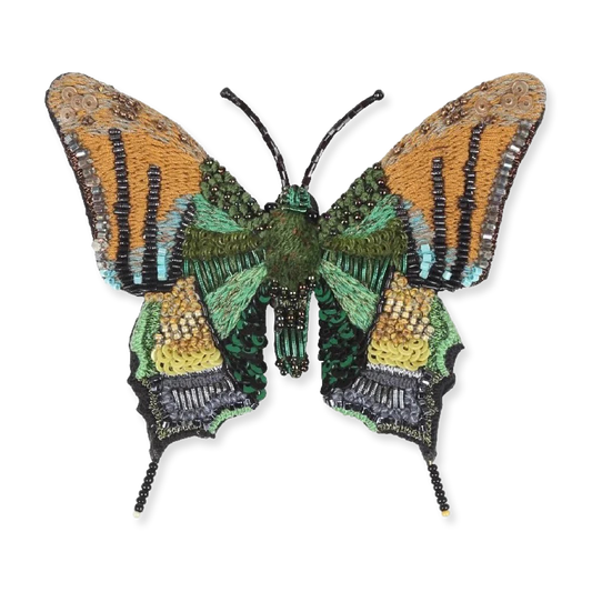 Emperor of India Butterfly Embroidered Brooch