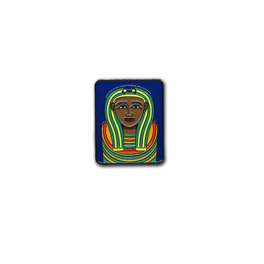 Emaille-Anstecker: Ägyptischer Sarkophagdeckel