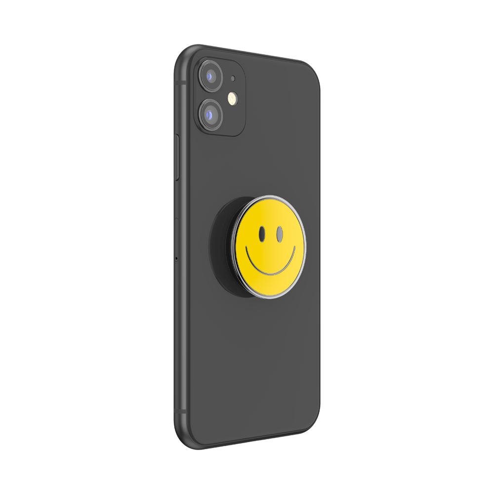 PopGrip Premium Phone Grip: Be Happy (Enamel)