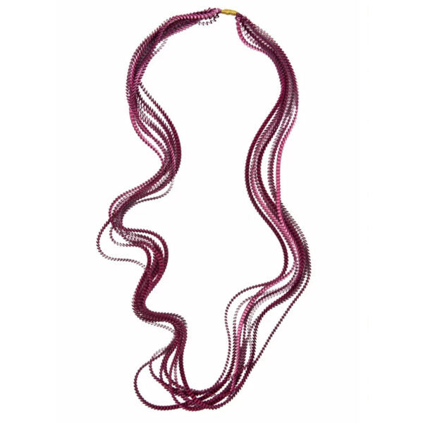 Essilp-Halskette: Bordeaux, Pink und Fuchsia
