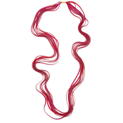 Essilp-Halskette: Rot &amp; Fuchsia
