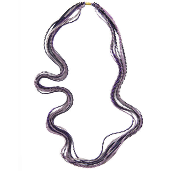 Essilp Necklace: Silver, Lilac, Blue Marine, & Purple - Chrysler Museum Shop