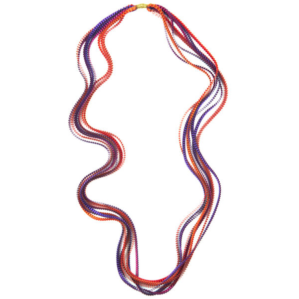 Essilp-Halskette: Rot, Lila, Orange und Fuchsia