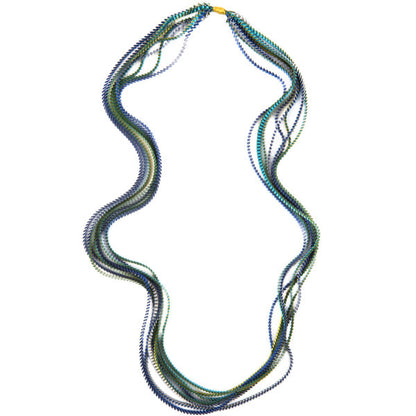 Essilp Necklace: Silver, Royal Blue, Turquoise, & Gold - Chrysler Museum Shop