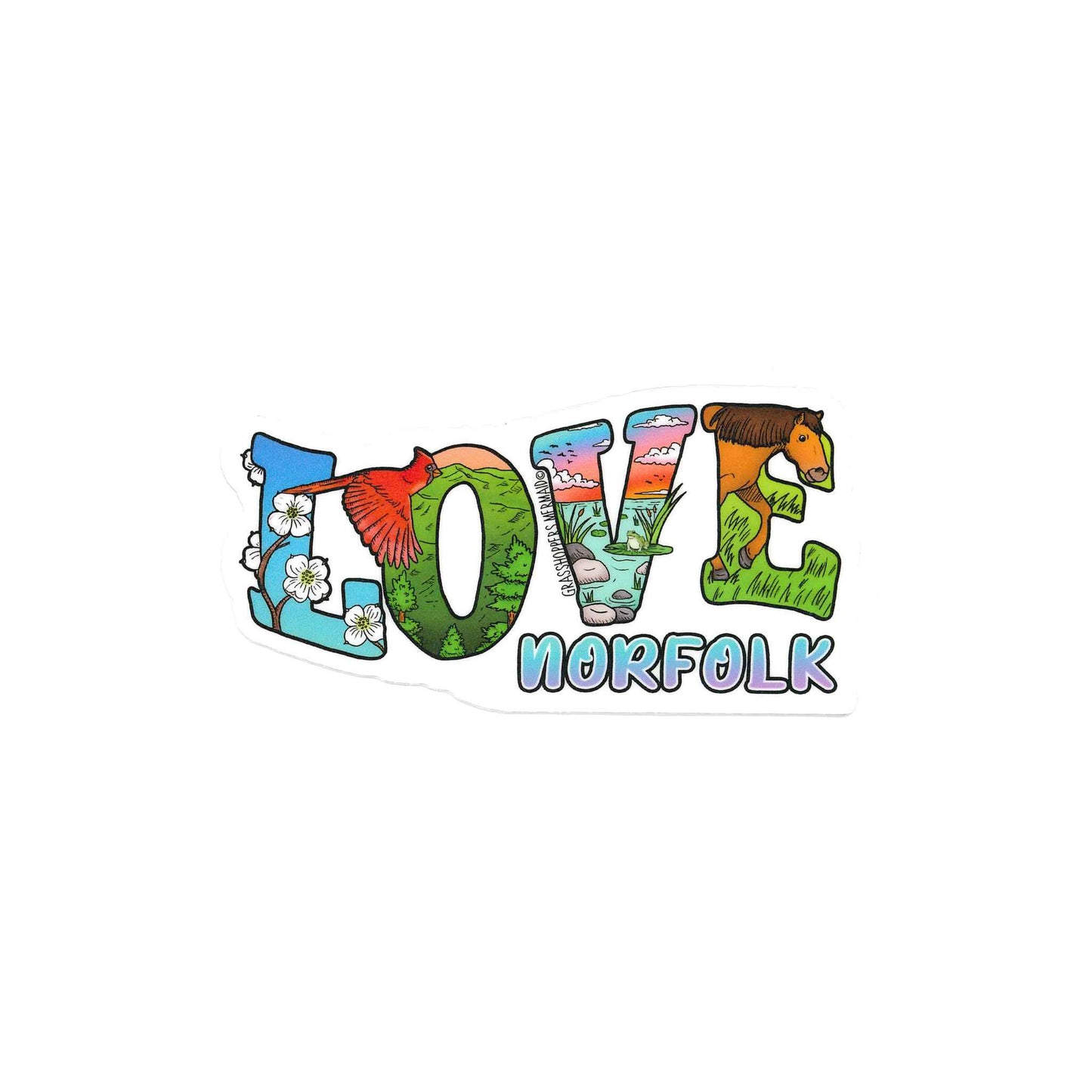 LOVE Norfolk Vinyl Sticker