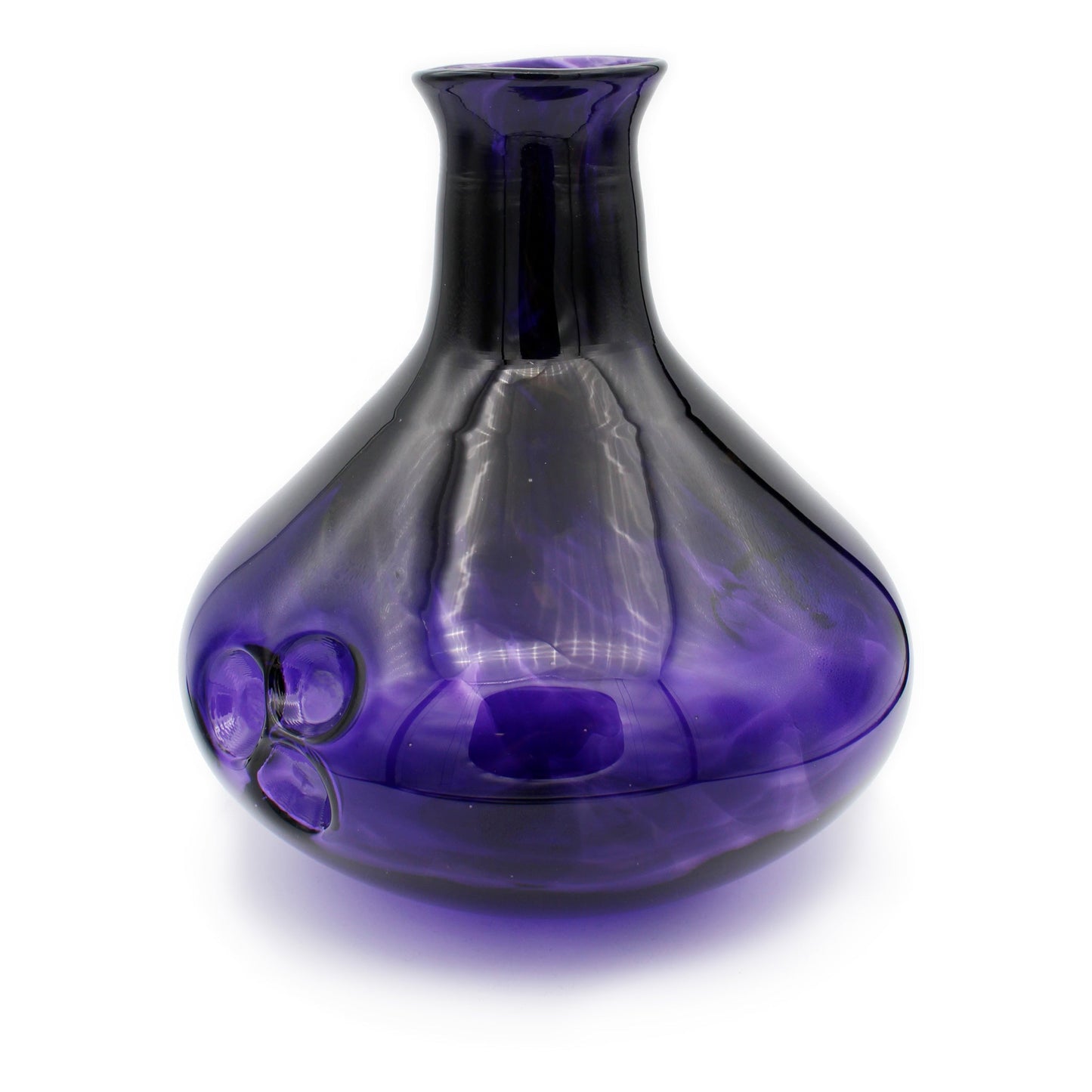 Dimple Glass Wine Decanter: Amethyst