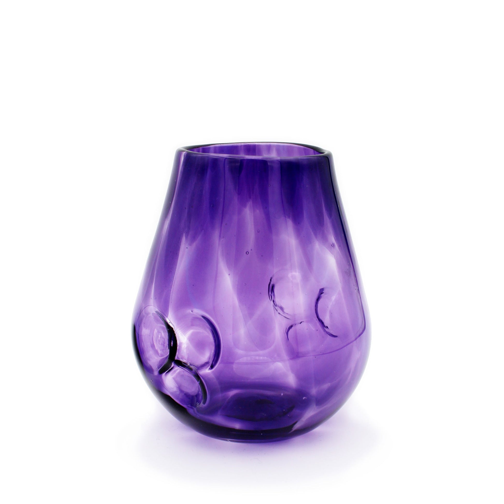 Dimple Stemless Wine Glass: Amethyst - Chrysler Museum Shop