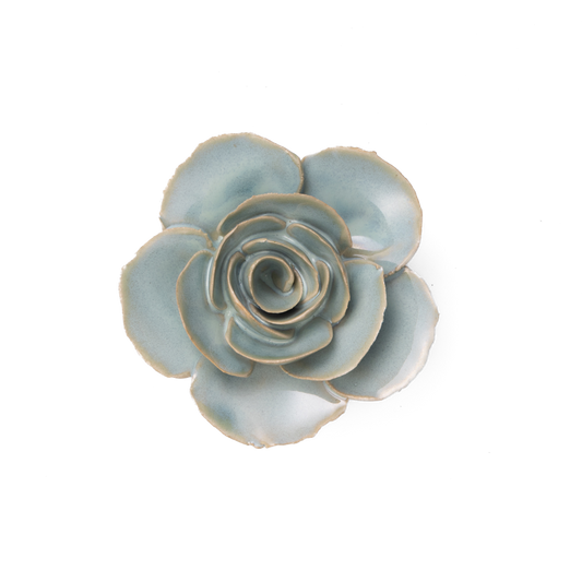 Ceramic Wallflower Teal Ranunculus 2 (Top) - Chrysler Museum Shop