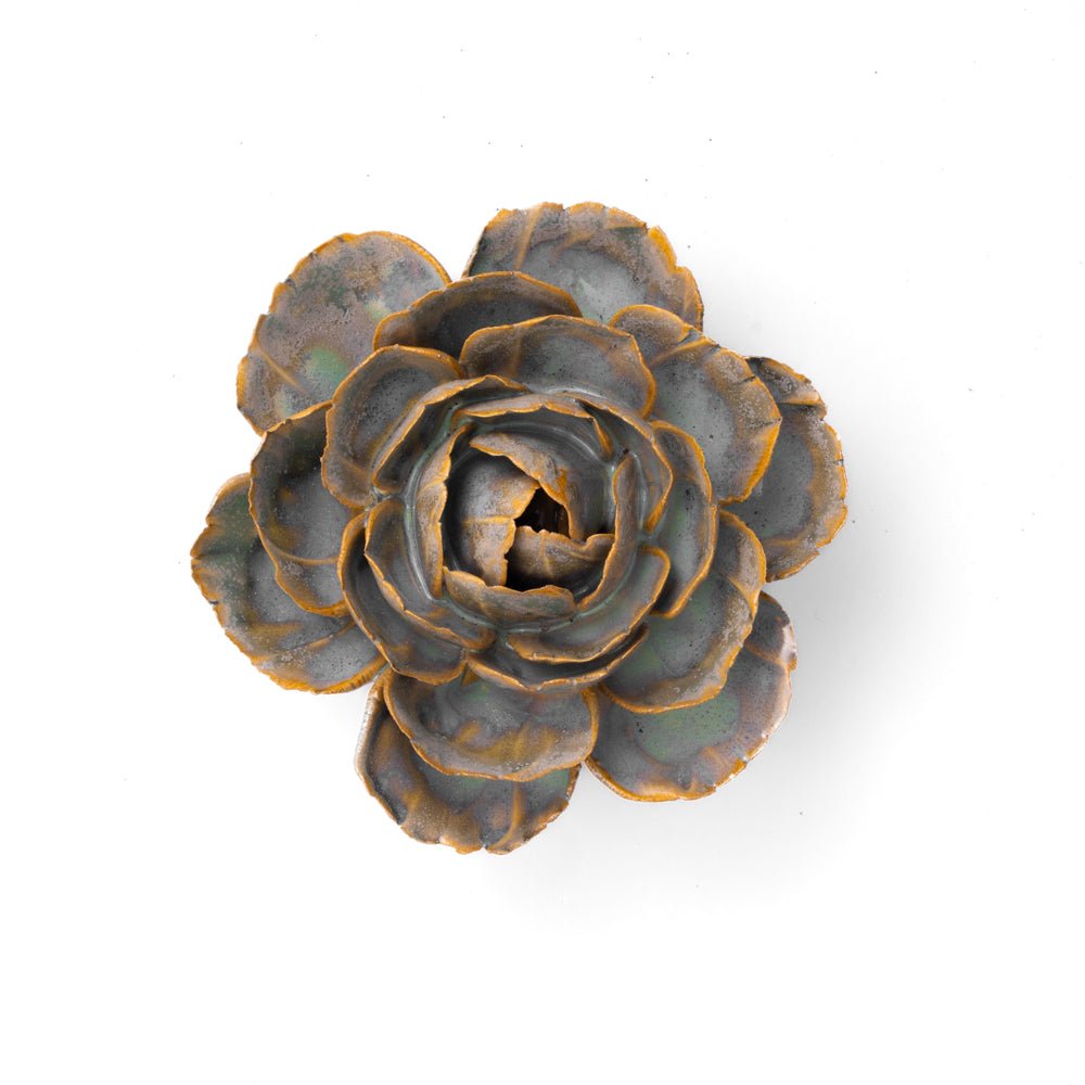 Ceramic Wallflower Blue Green Cabbage Flower - Chrysler Museum Shop