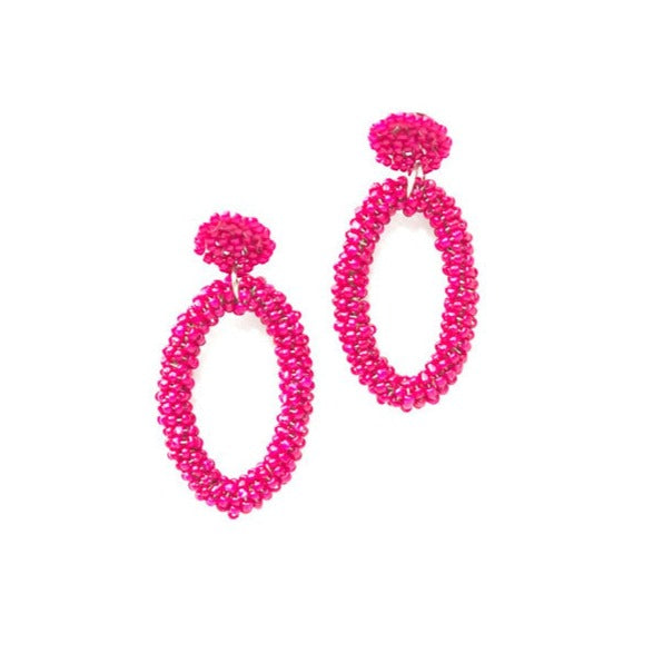 Fiesta Hoop Earrings (Berry)