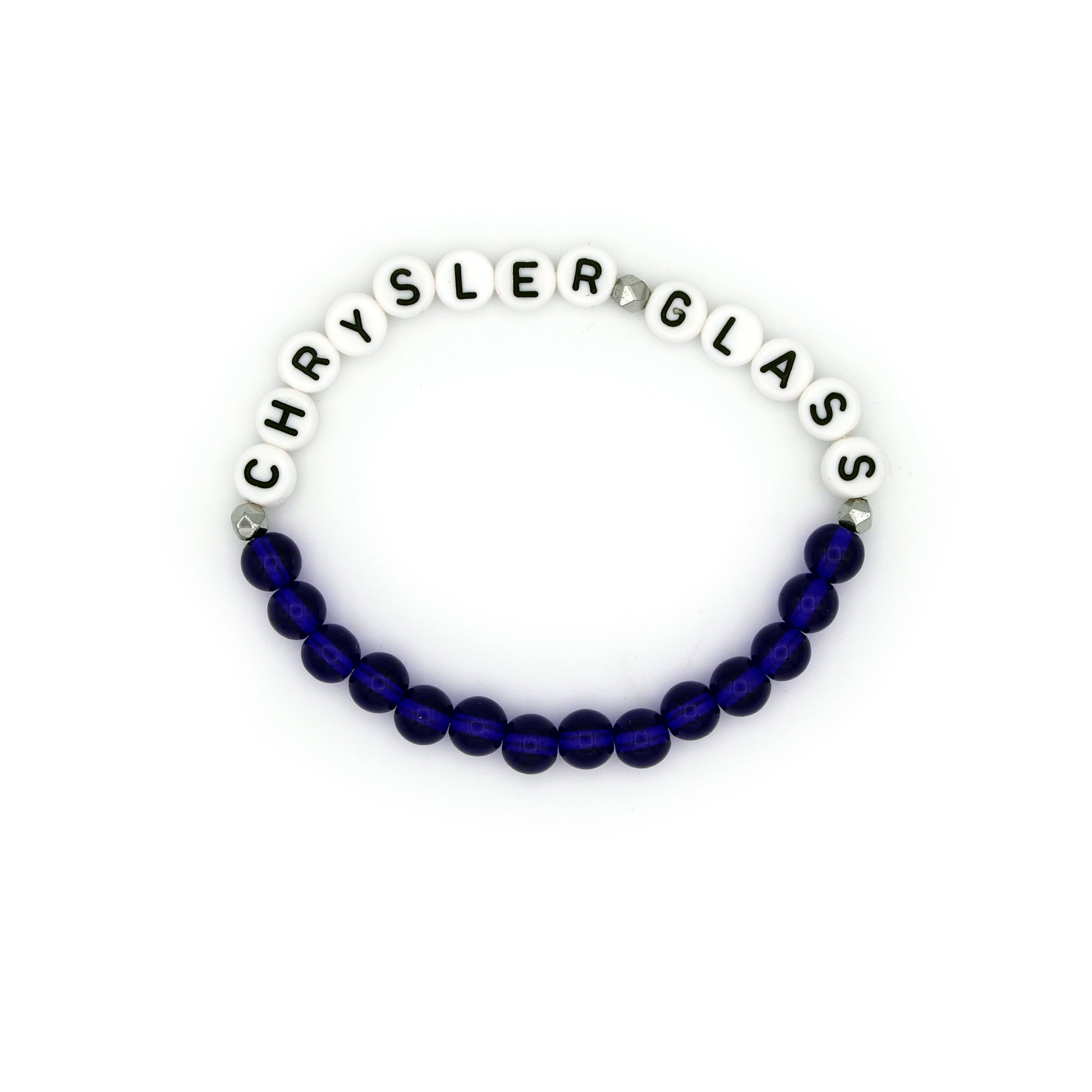 Chrysler Glass Friendship Bracelet (Cobalt Blue) - Chrysler Museum Shop