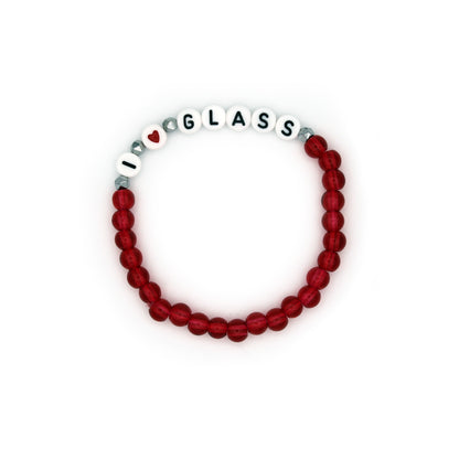 I Heart Glass Friendship Bracelet (Red) - Chrysler Museum Shop