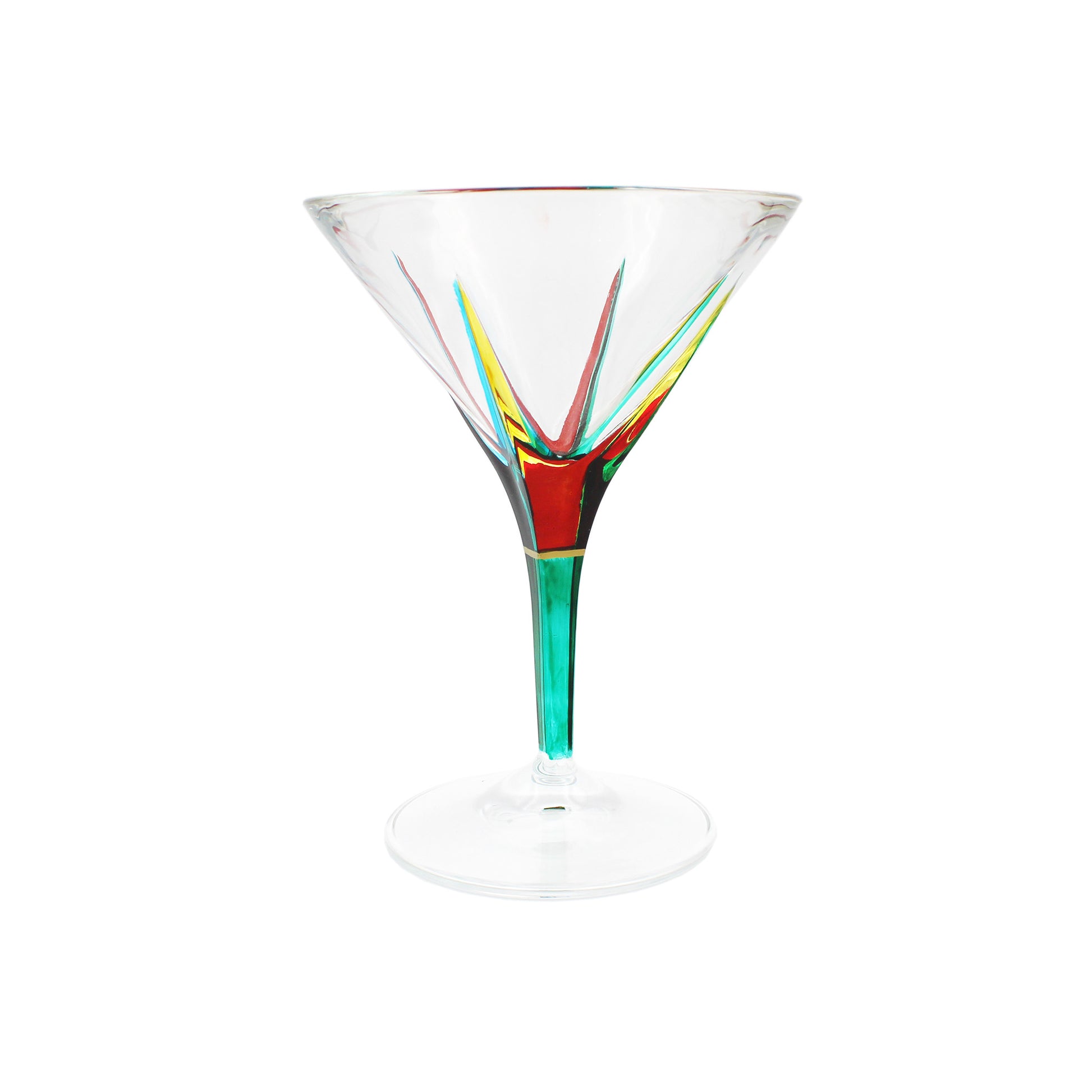 Fusion Crystal Martini Glass: Green - Chrysler Museum Shop