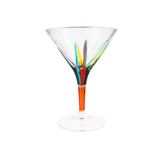 Fusion Crystal Martini Glass: Orange - Chrysler Museum Shop