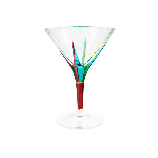 Fusion Crystal Martini Glass: Red - Chrysler Museum Shop