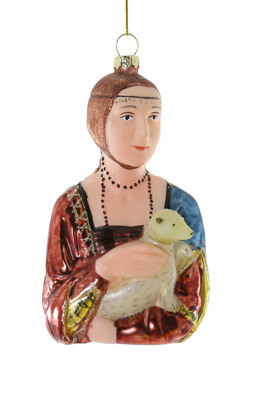 Blown Glass Ornament: The Lady with an Ermine