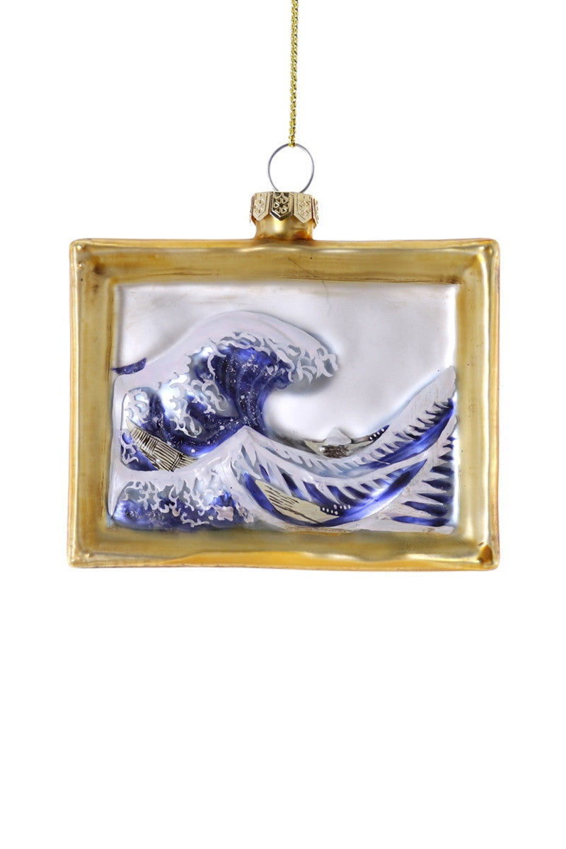 Blown Glass Ornament: Hokusai's The Great Wave Off Kanagawa