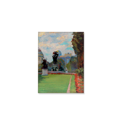 Susan Watkins Magnet: Garden With Monument (Parc Monceau)