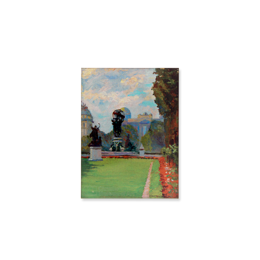 Susan Watkins Magnet: Garden With Monument (Parc Monceau)