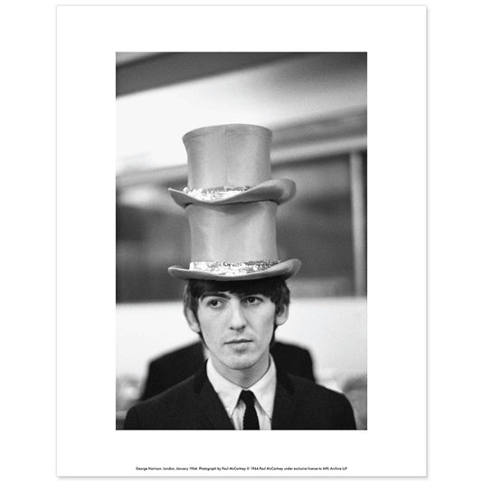 Print by Paul McCartney: George Harrison Wearing Two Hats - Chrysler Museum Shop