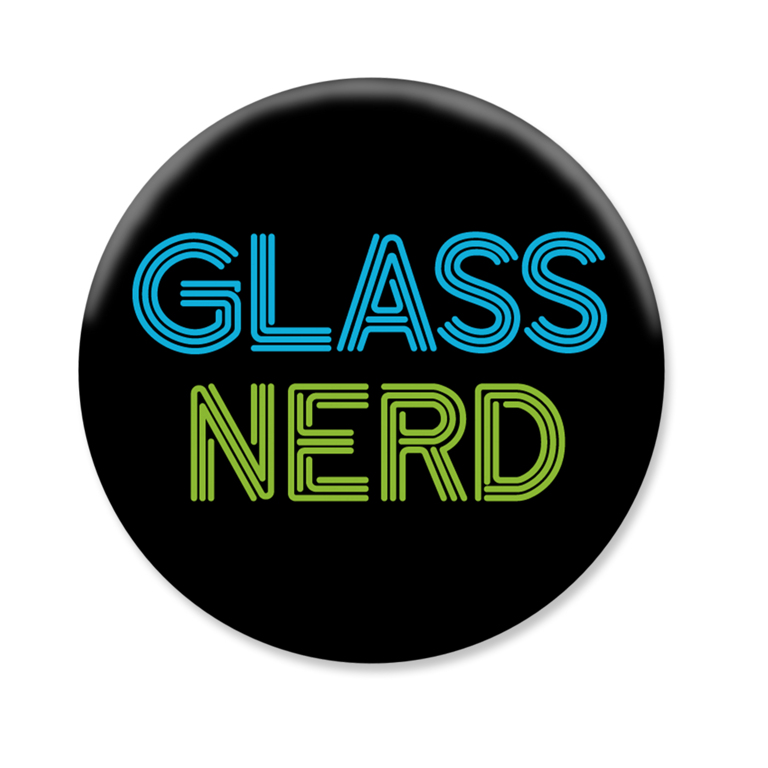 Glass Nerd Button - Chrysler Museum Shop Exclusive