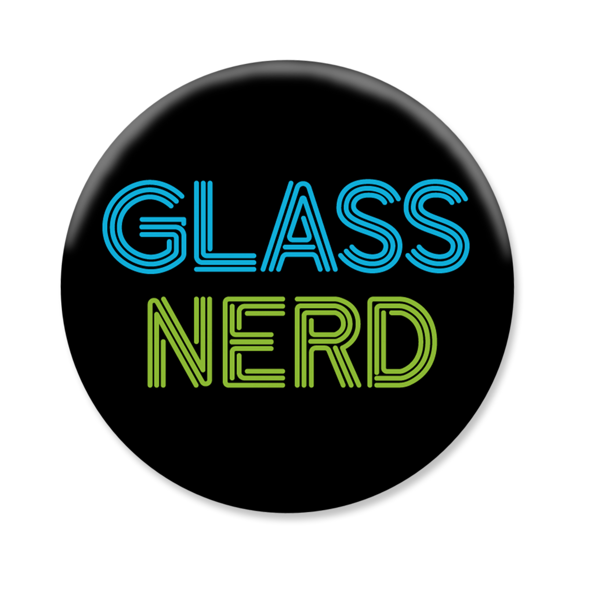 Glass Nerd Button - Chrysler Museum Shop Exclusive