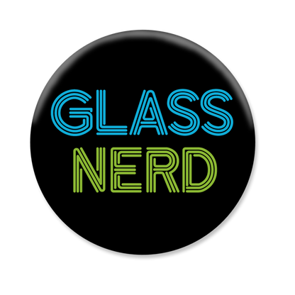 Glass Nerd Button - Chrysler Museum Shop Exclusive