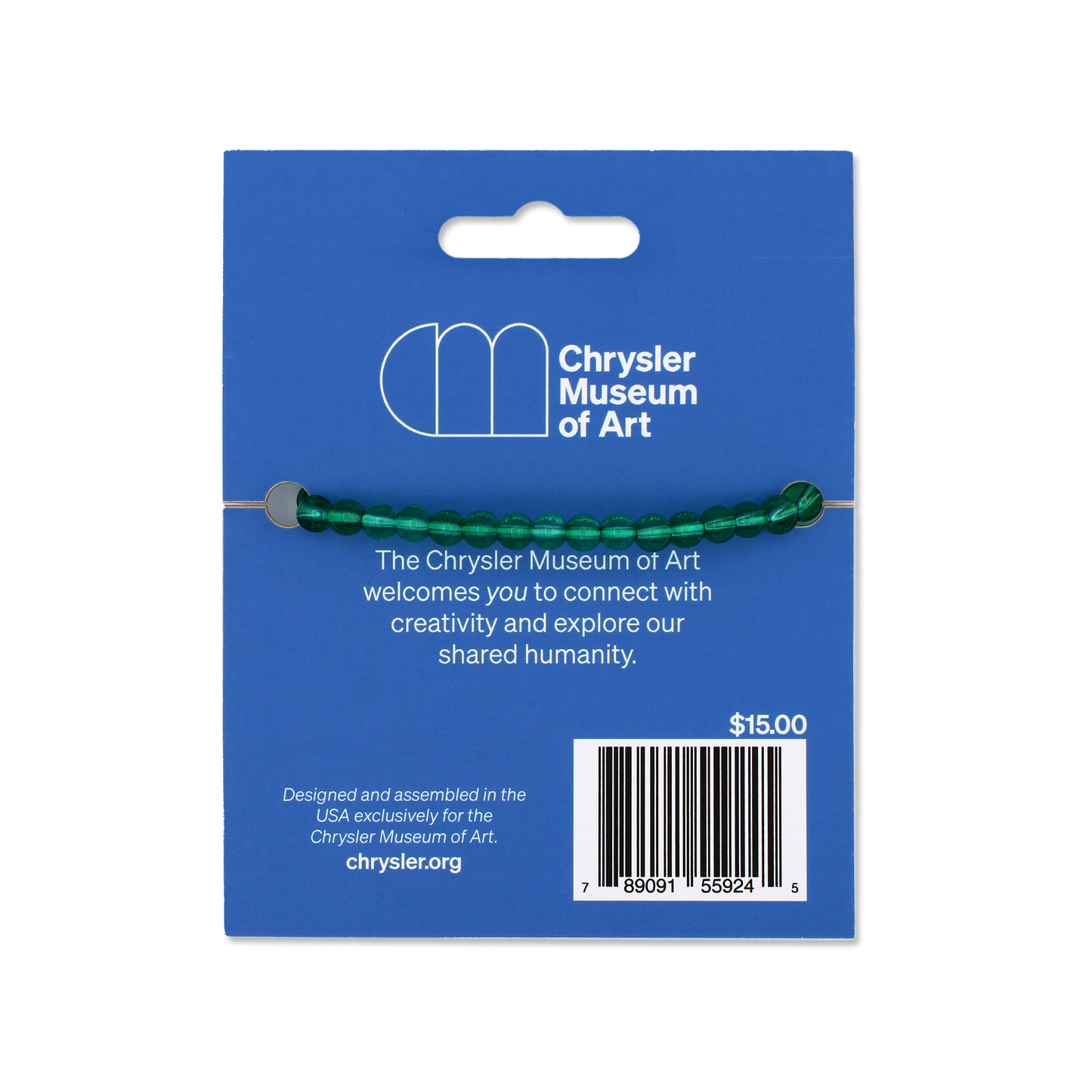 Chrysler "Glass Nerd" Friendship Bracelet (Back) - Chrysler Museum Shop