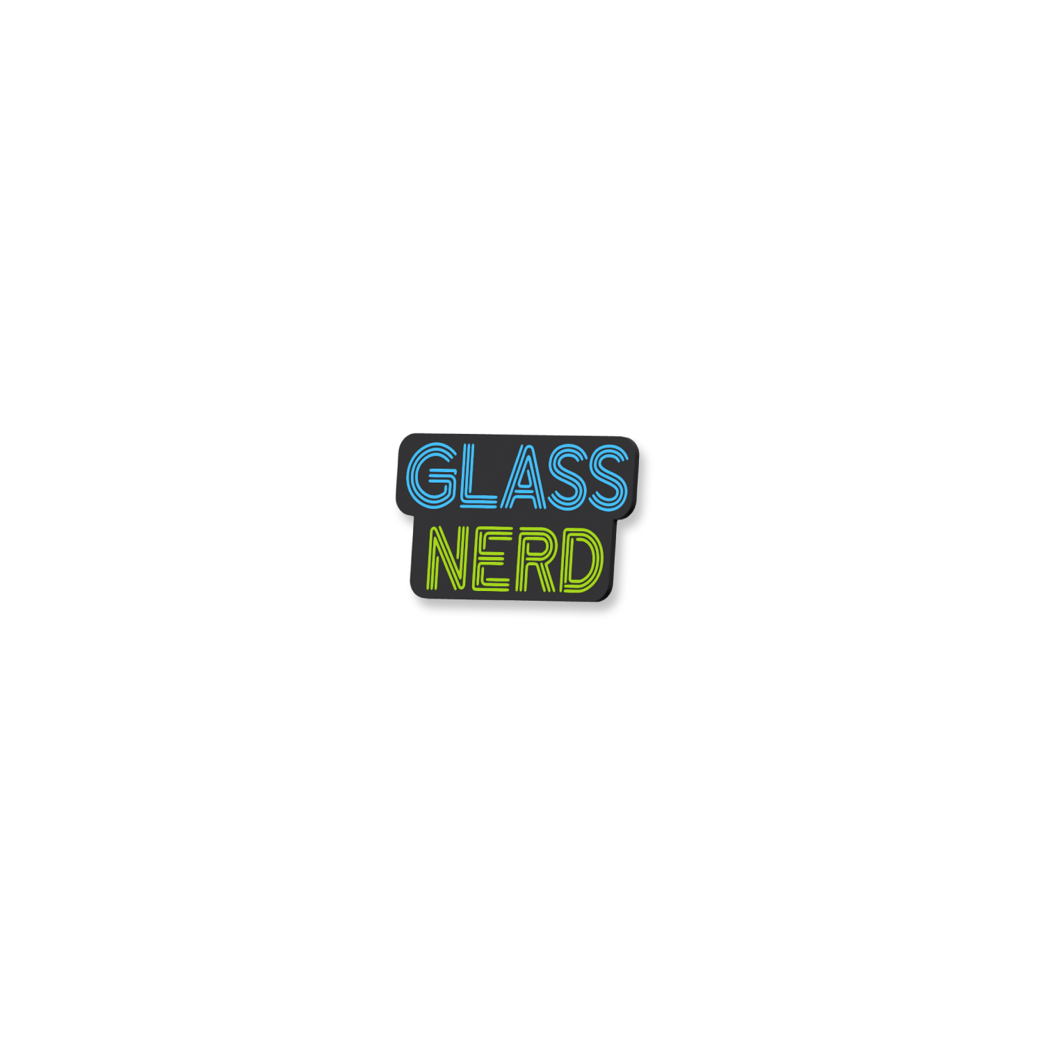 Glass Nerd Glow in the Dark Enamel Pin - Exclusive to the Chrysler Museum Shop (mockup)