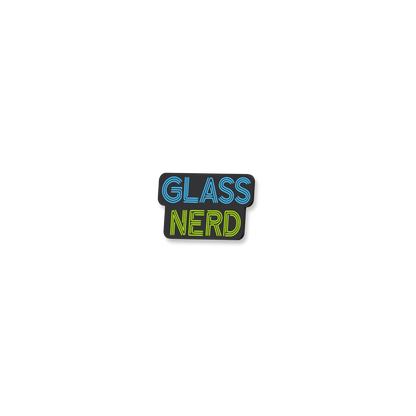 Glass Nerd Glow in the Dark Enamel Pin - Exclusive to the Chrysler Museum Shop (mockup)