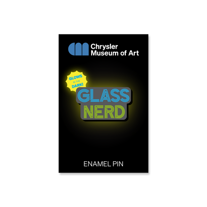 Glass Nerd Glow in the Dark Enamel Pin - Exclusive to the Chrysler Museum Shop