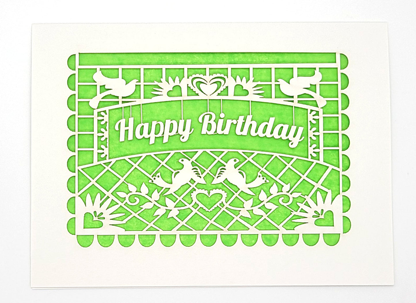 Papel Picado Greeting Card: Happy Birthday