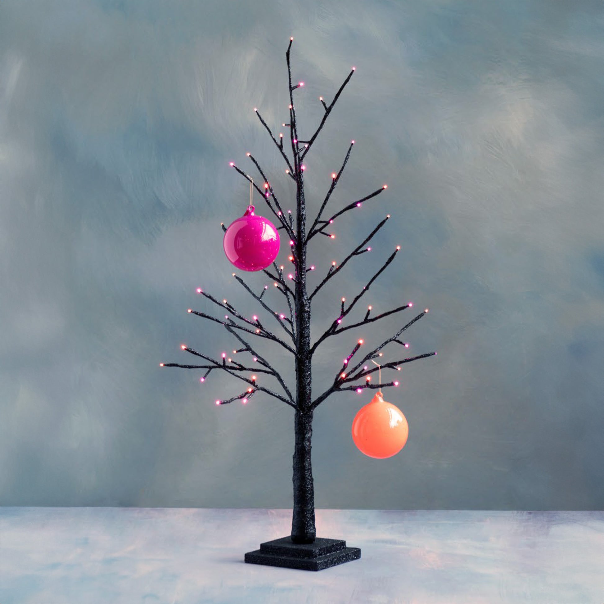 Black Glitter Halloween Tree with Lights by Glitterville Studios - Chrysler Museum Shop