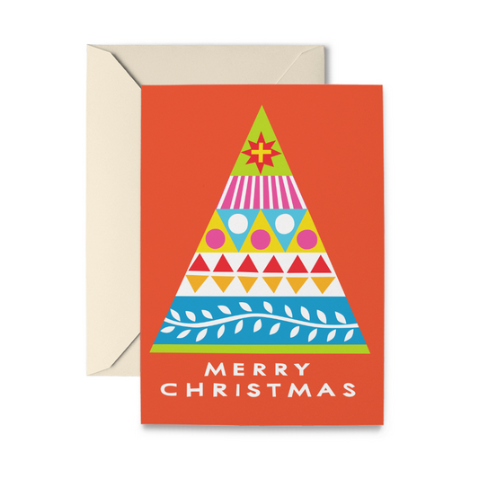 Tarjetas navideñas Merry Tree, caja de 10