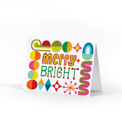 Merry &amp; Bright-Weihnachtskarten, Schachtel mit 10 Stück