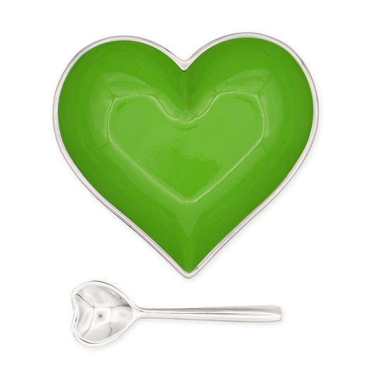 Happy Heart Candy Dish: Green - Chrysler Museum Shop