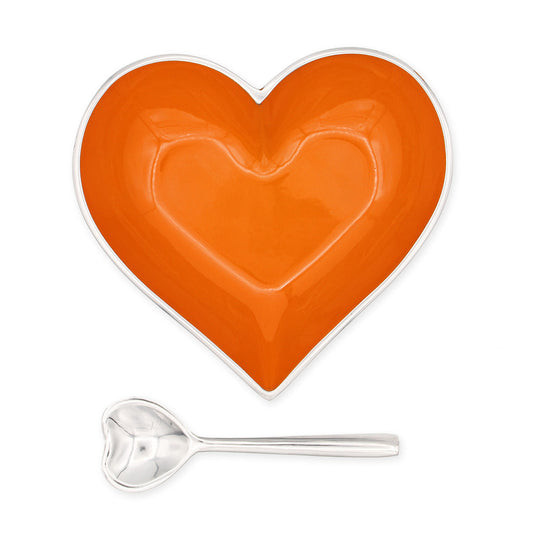 Happy Heart Candy Dish: Orange - Chrysler Museum Shop