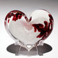 Glass Heart Paperweight: Forget Me Not