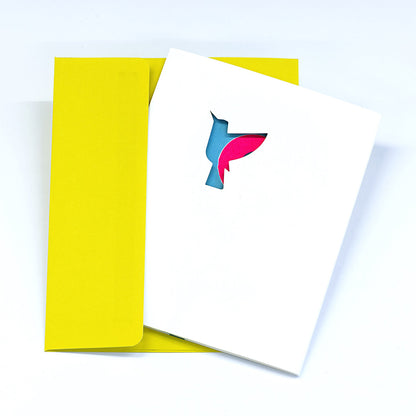 Pop-up-Notizkarte: Blumen &amp; Vögel