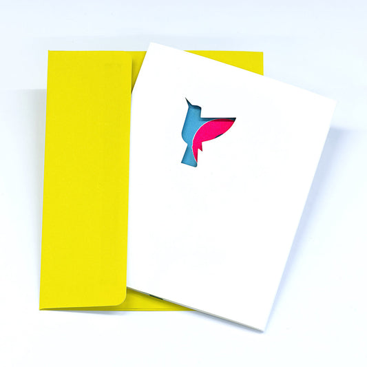 Pop-up-Notizkarte: Blumen &amp; Vögel